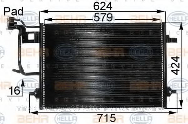 Конденсатор кондиционера AUDI A4 (8D2, B5) - фото 1 - id-p49639587