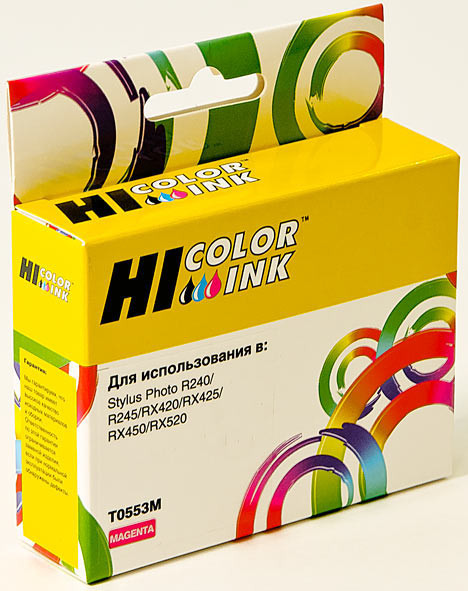 Картридж T0553/ C13T05534010 (для Epson Stylus Photo R240/ R245/ RX420/ RX425/ RX520) Hi-Black, пурпурный