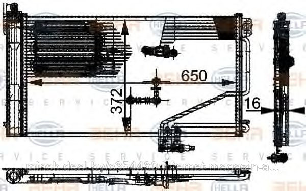 Конденсатор кондиционера MERCEDES-BENZ C-CLASS (W203) - фото 1 - id-p49658247