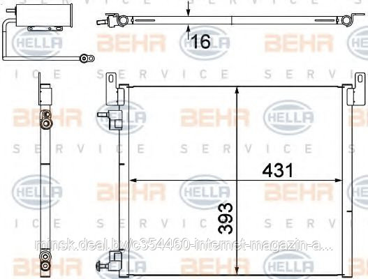 Конденсатор кондиционера SAAB 9-3 (YS3F)