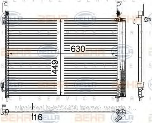 Радиатор кондиционера RENAULT KOLEOS (VY)