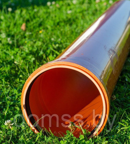 Труба ПВХ Ø400х11,7х6000 мм (рыжая) - фото 3 - id-p96294754
