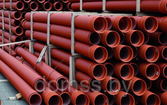 Труба ПВХ Ø400х11,7х6000 мм (рыжая) - фото 4 - id-p96294754