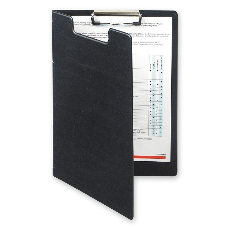 Папка-планшет с крышкой А4 чёрная - фото 1 - id-p3231445