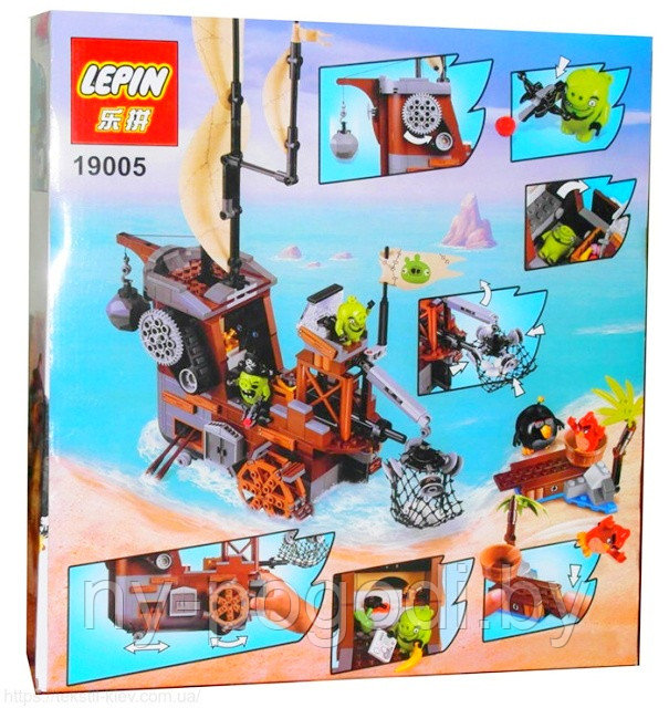 Конструктор Angry Birds 19005 (аналог LEGO) Пиратский корабль свинок - фото 2 - id-p49827090