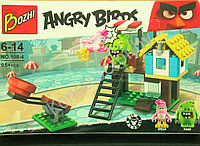 Конструктор ANGRY BIRDS 108-4 Домик Стеллы, с катапультой (аналог Lego)