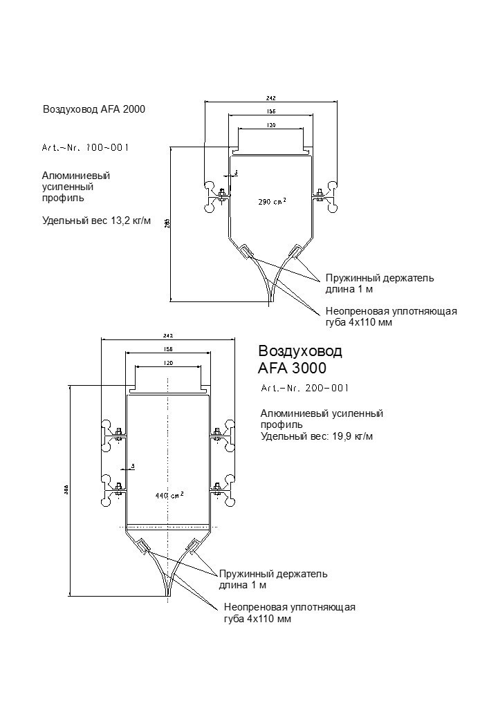 Канал воздуховод AFA 2000 - фото 2 - id-p49858977