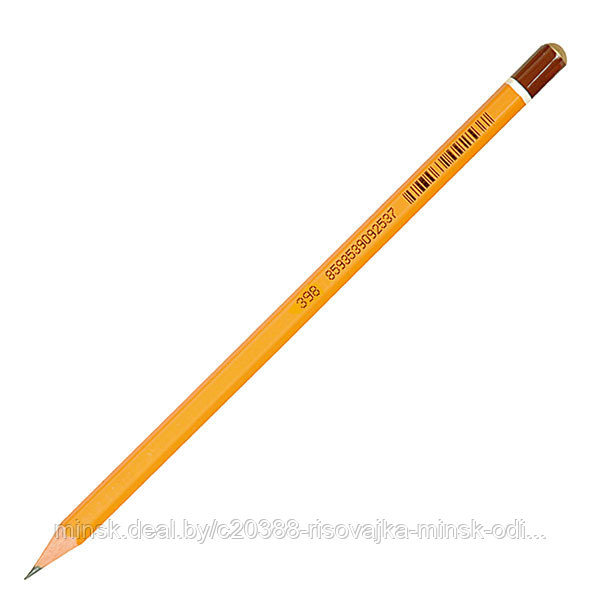 Карандаш чернографит. KOH-I-NOOR 1500 2Н шестигранный с заточкой
