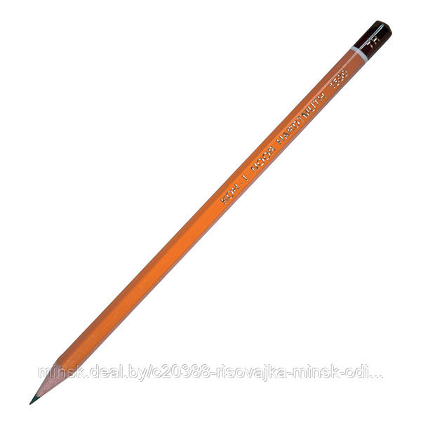 Карандаш чернографит. KOH-I-NOOR 1500 7Н шестигранный с заточкой