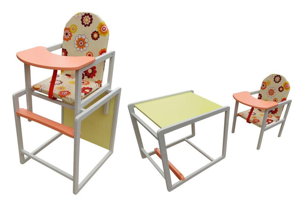 Детский стульчик для кормления трансформер Непоседа-1 Апельсиновая сказка - фото 1 - id-p50088911