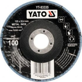 Круг лепестковый торцевой YATO 125мм-Р80