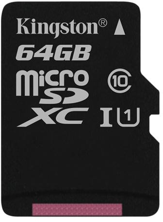 Карта памяти Kingston microSDXC UHS-I (Class 10) 64GB [SDC10G2/64GBSP] - фото 1 - id-p34448688