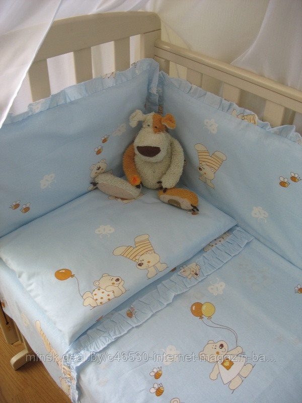 Бортики - защита в детскую кроватку 4 стенки. Бампер в кроватку. Бесплатная доставка. - фото 4 - id-p50180846