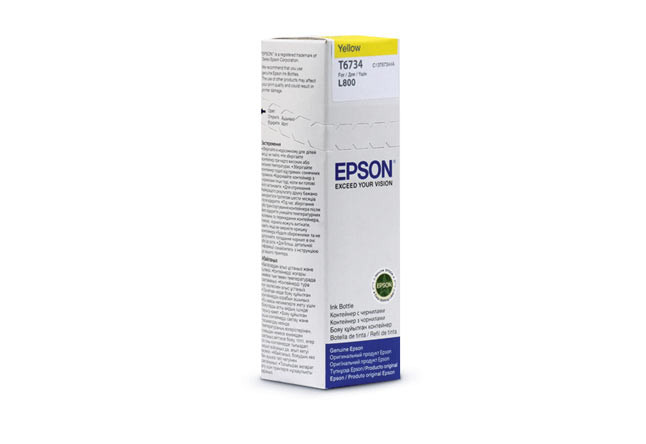 Чернила 673/ T6734/ C13T67344A (для Epson L800/ L805/ L810/ L850/ L1800) жёлтые, 70 мл - фото 2 - id-p47414098