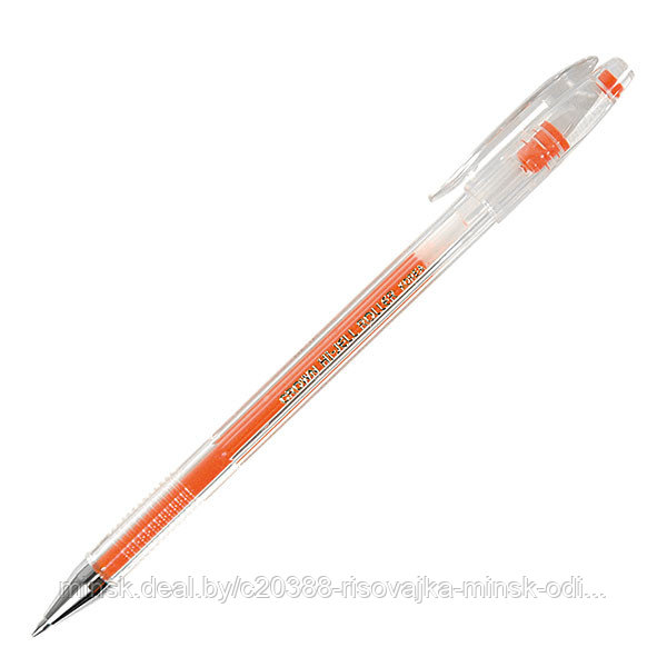 Ручка гел. CROWN 0,7 мм оранж.