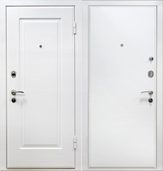 Дверь входная МеталЮр М10 белый (МДФ / МДФ) - фото 1 - id-p50272933