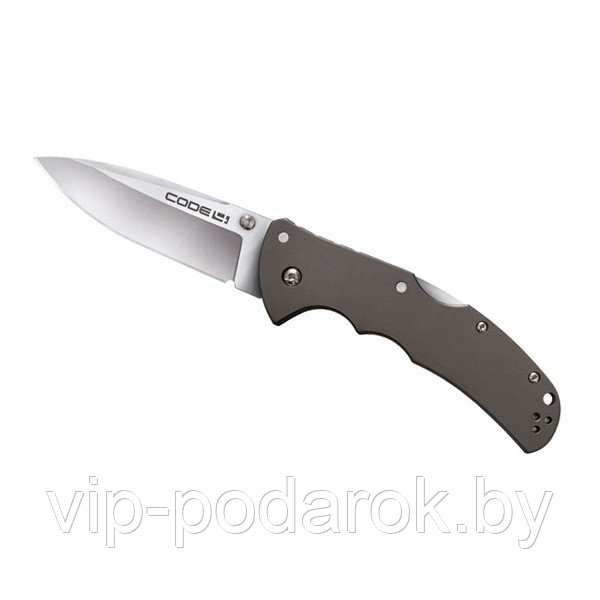 Складной нож Cold Steel Code-4 Spear Point Plain 58PS - фото 1 - id-p50292261