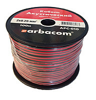 Акустический кабель 2х0.25кв.мм 100м на бобине(красно-черный) (АРБАКОМ)
