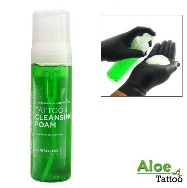 Средства ухода за татуировкой Aloe Tattoo Cleansing Foam-пенка 220мл - фото 1 - id-p50335251