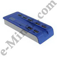 Хаб (концентратор) USB AgeStar 3CH1 Blue USB3.0 Hub 7-port (3xUSB3.0 + 4xUSB2.0) - фото 1 - id-p40507748