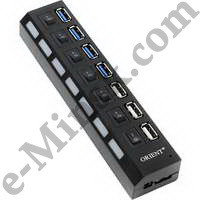 Хаб (концентратор) USB Orient BC-315 7-port Hub, 4xUSB3.0 +3xUSB2.0