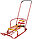 Санки детские Тимка 8 Комфорт колесики, перекидная ручка, 2 положения, зеленые, фото 3