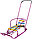Санки детские Тимка 8 Комфорт колесики, перекидная ручка, 2 положения, синие, фото 4