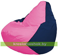 Кресло мешок Груша Макси Г2.1-192 (розовый, тёмно-синий)