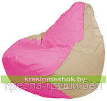 Кресло мешок Груша Макси Г2.1-196 (розовый, светло-бежевый)