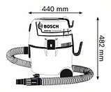 Пылесос для влажного и сухого мусора - BOSCH GAS 15 L Professional, фото 2