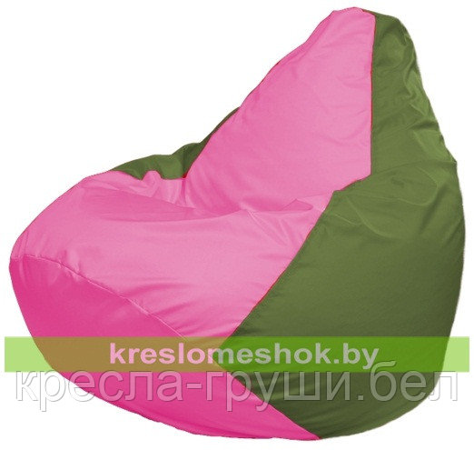 Кресло мешок Груша Макси Г2.1-198 (розовый, оливковый) - фото 1 - id-p50364583