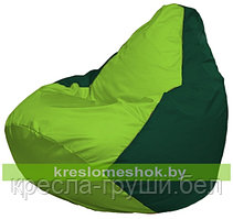 Кресло мешок Груша Макси Г2.1-185 (салатовый, тёмно-зелёный)