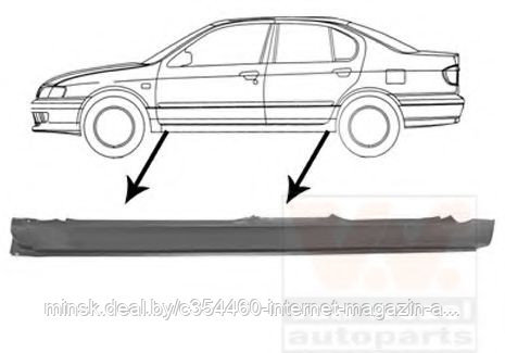 Порог кузова NISSAN PRIMERA P11 (06/1996-12/2001) левый мод 4дв 06/96-12/01