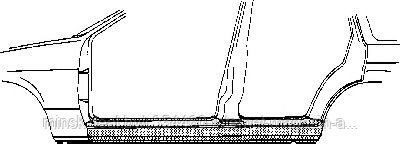 Порог кузова правый RENAULT LAGUNA 94- 4дв - фото 1 - id-p50438484