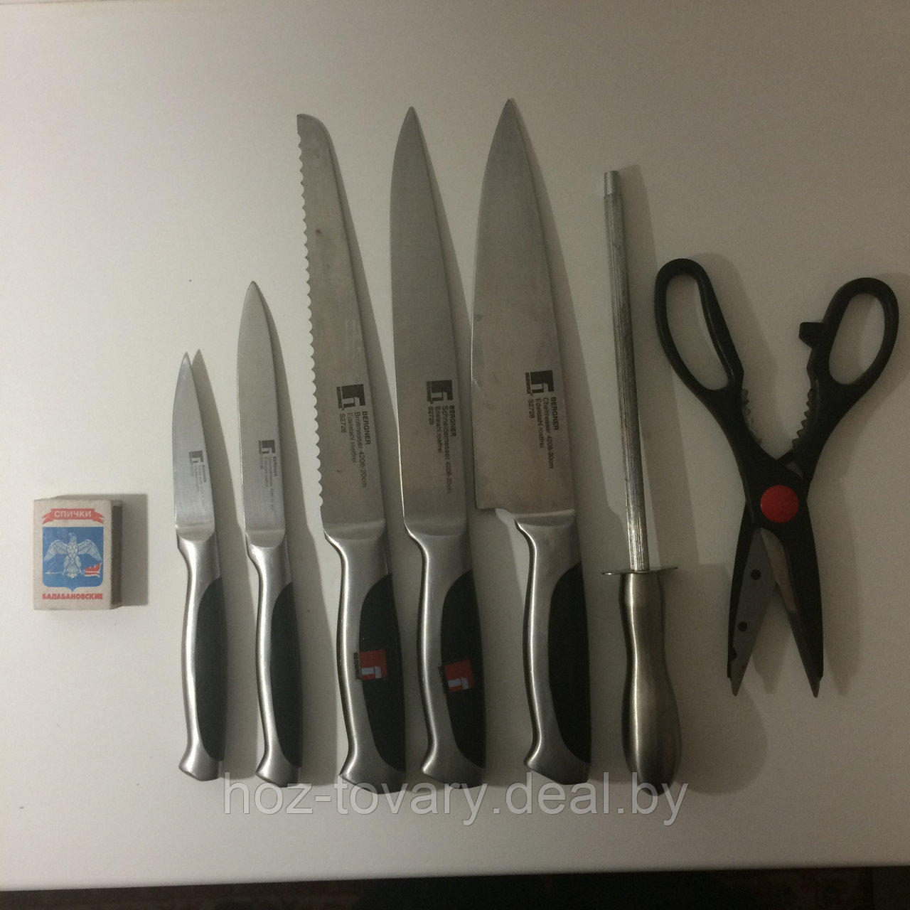 Набор ножей Bergner из нержавеющей стали 8 предметов арт. BG-4206-MM - фото 3 - id-p50439258