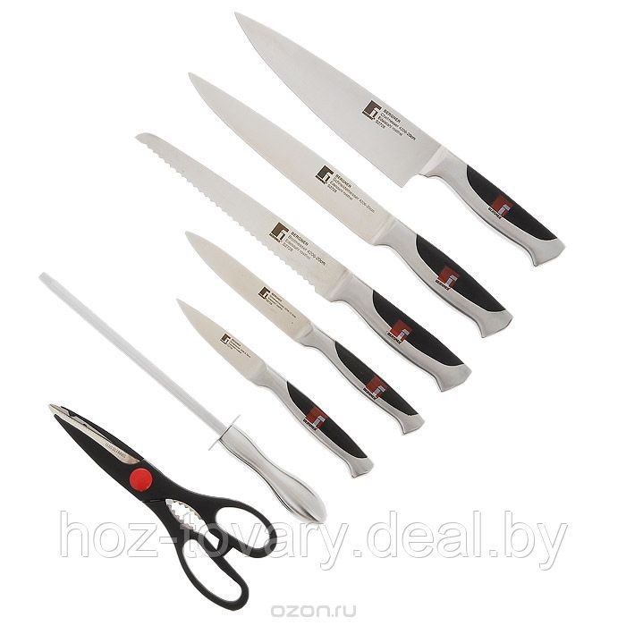 Набор ножей Bergner из нержавеющей стали 8 предметов арт. BG-4206-MM - фото 4 - id-p50439258
