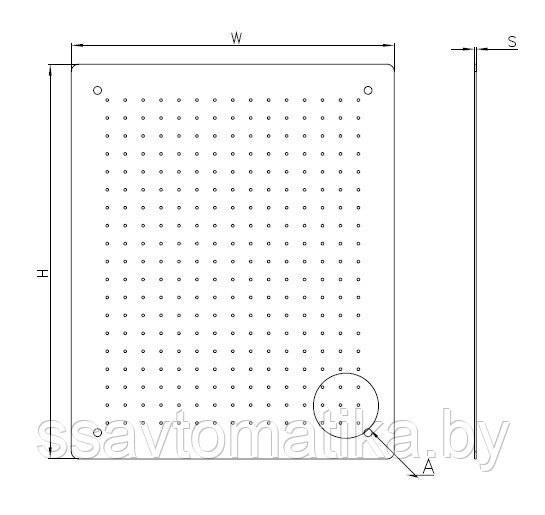Панель монтажная перфорированная 950х550 1000х600 мм