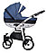 Детская коляска Coletto Savona Decor 2 в 1 синий, фото 2