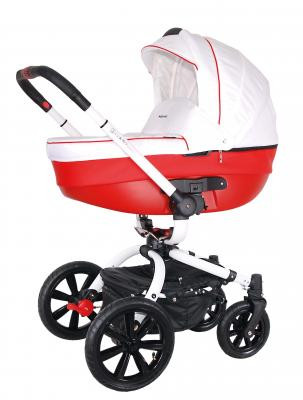 Детская коляска Coletto Messina 2 в 1 белый/красный - фото 1 - id-p50484943