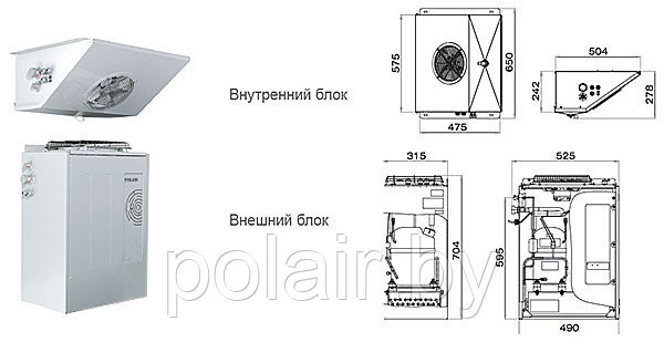 Сплит-система POLAIR (ПОЛАИР) SM113P -5 +10 камера от 4 до 10,5 м3 - фото 2 - id-p50485321