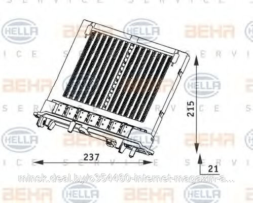Радиатор отопителя MERCEDES-BENZ E-CLASS (W211) E 200 / E 220 /E 270 - фото 1 - id-p50499554