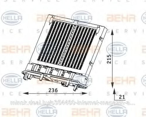 Радиатор отопителя MERCEDES-BENZ E-CLASS (W211) E 200 Kompressor E-CLASS T-Model (S211) E 200 - фото 1 - id-p50499569