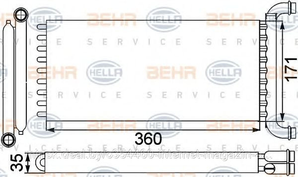 Радиатор отопителя MERCEDES-BENZ SPRINTER 3,5 c бортовой платформой/ходовая часть (906)