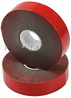 Скотч двухсторонний серый на красной ленте из 3M 4611 VHB материалов 20мм х 5м Rexant