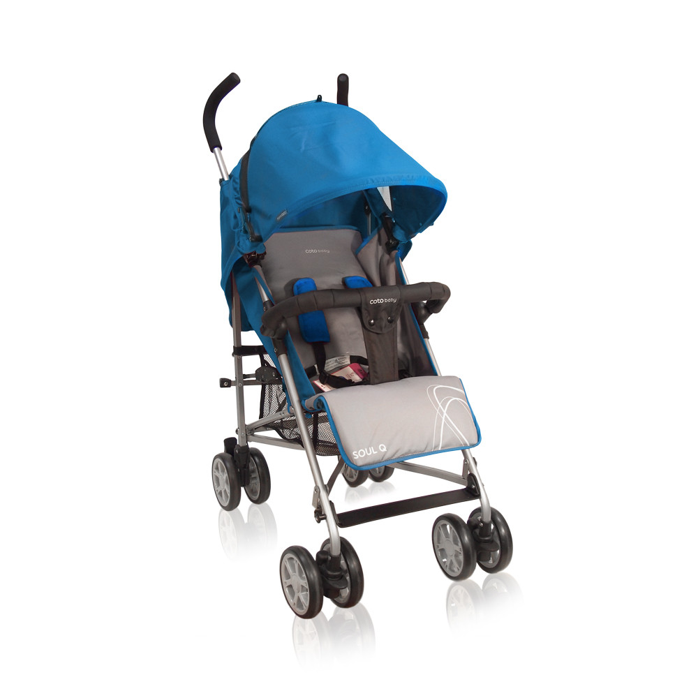 Детская прогулочная коляска Coto baby Soul Q голубой - фото 1 - id-p50508829