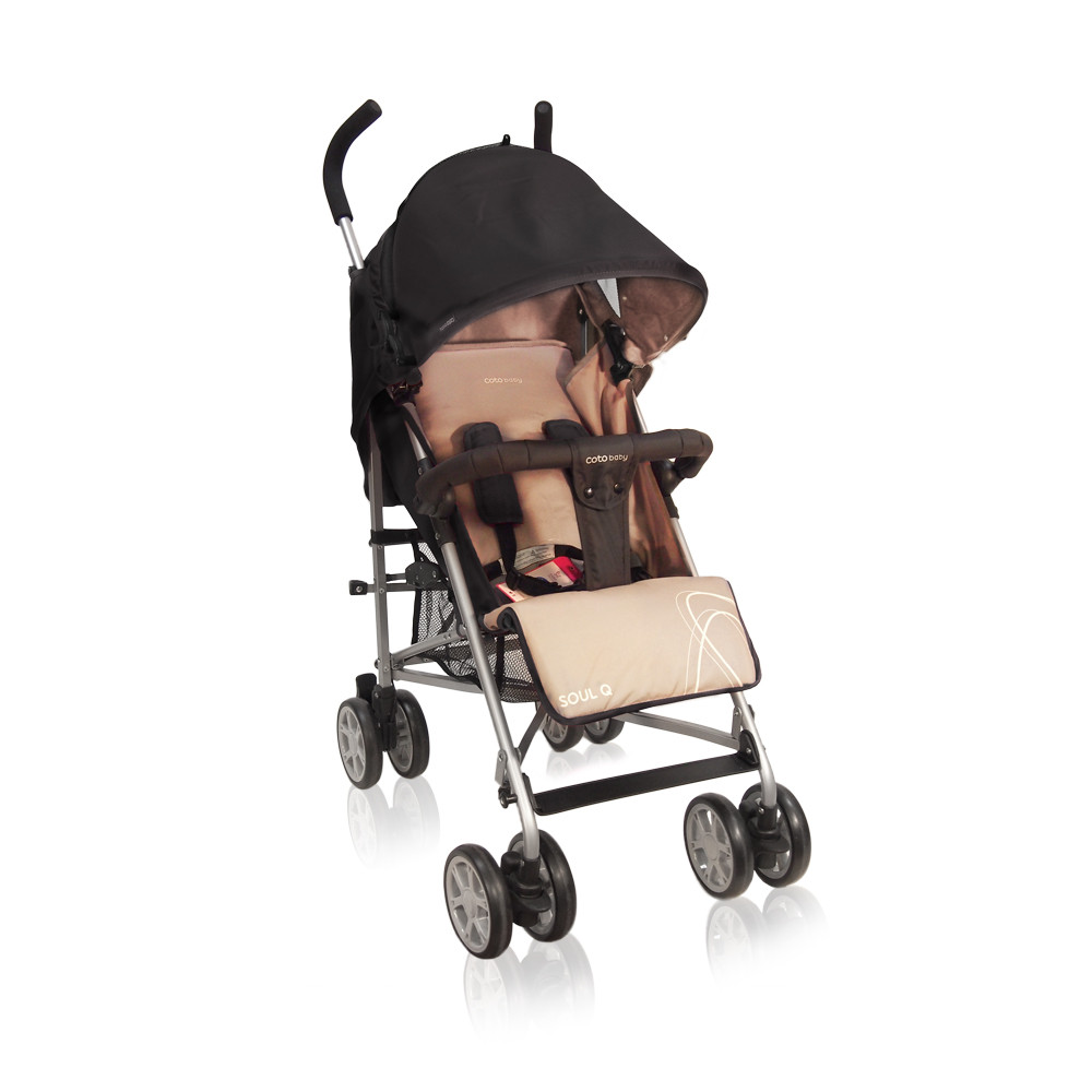 Детская прогулочная коляска Coto baby Soul Q бежевый - фото 1 - id-p50508878