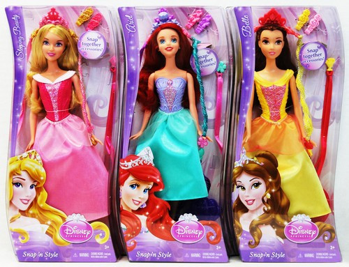 Кукла Принцесса Disney - Модные прически с аксессуарами,  Ариель/Спящая красавица  BDJ48(BDJ49/BDJ51) Mattel