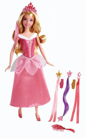 Кукла Принцесса Disney - Модные прически с аксессуарами,  Ариель/Спящая красавица  BDJ48(BDJ49/BDJ51) Mattel, фото 2