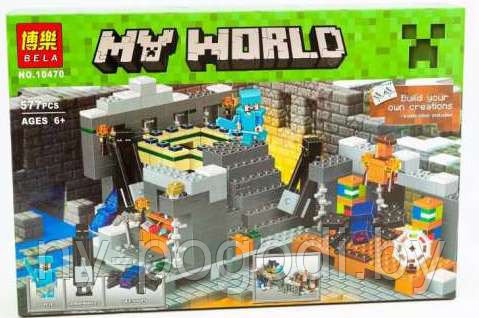 Конструктор Bela 10470 Портал в край (аналог Lego Майнкрафт, Minecraft 21124), 571 дет 