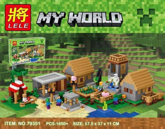 Конструктор Деревня Micro World Майнкрафт 1650 деталей (Minecraft 79351) - фото 2 - id-p50522323